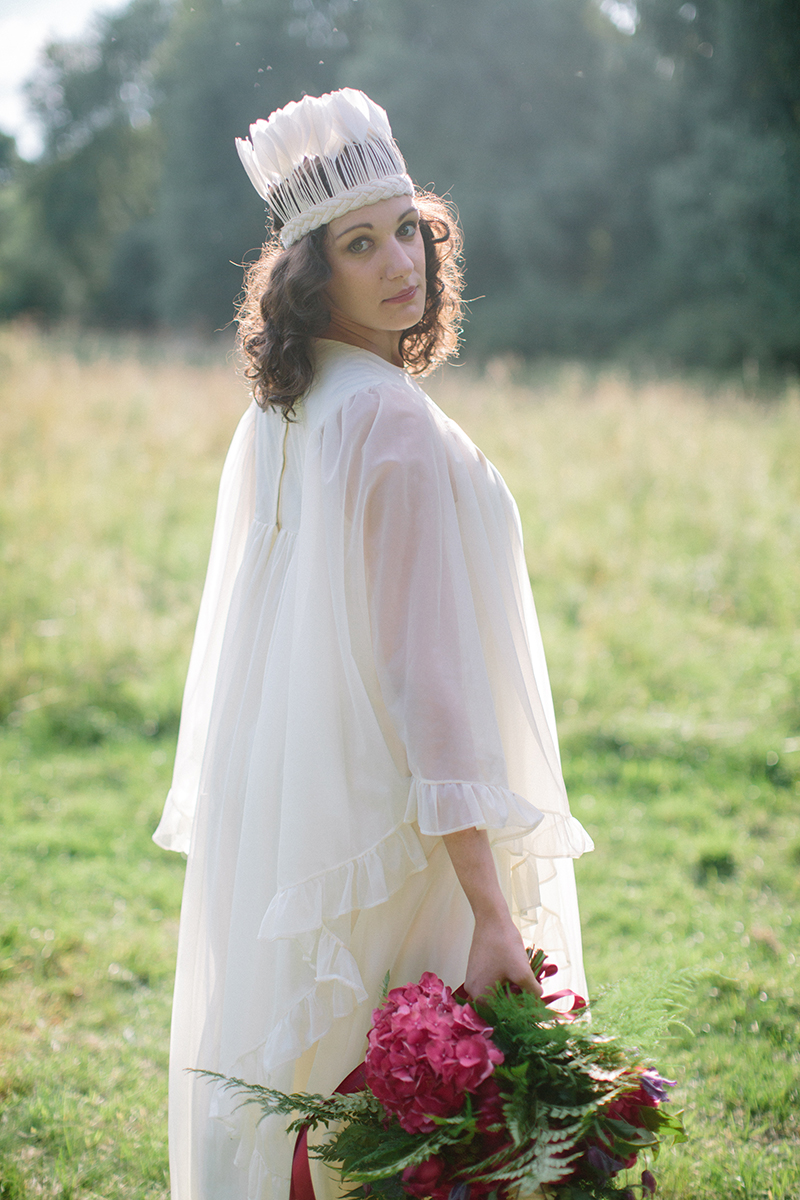 1970's Wedding Inspiration with Feather Headdresses and Boho Sleeves