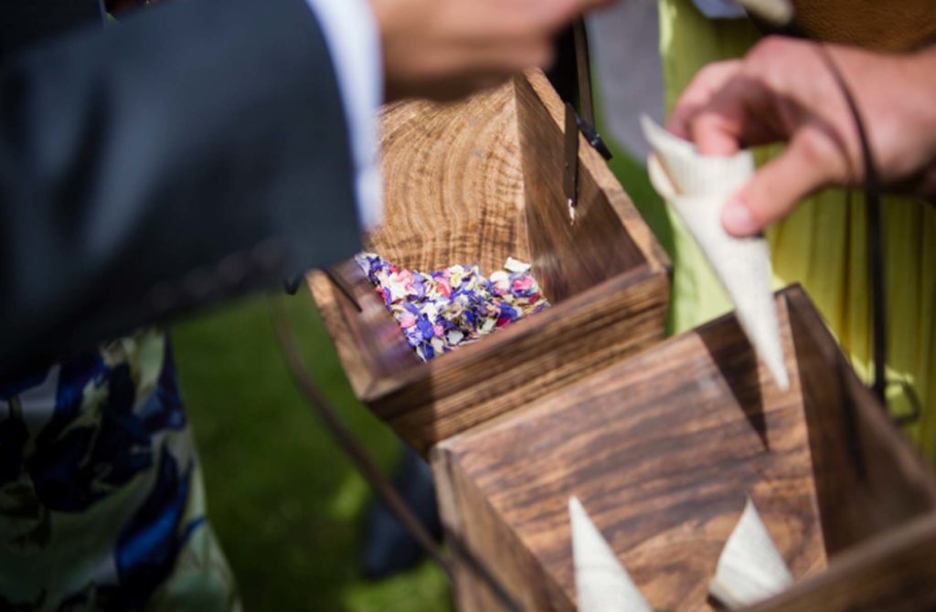 Ethical flower petal confetti