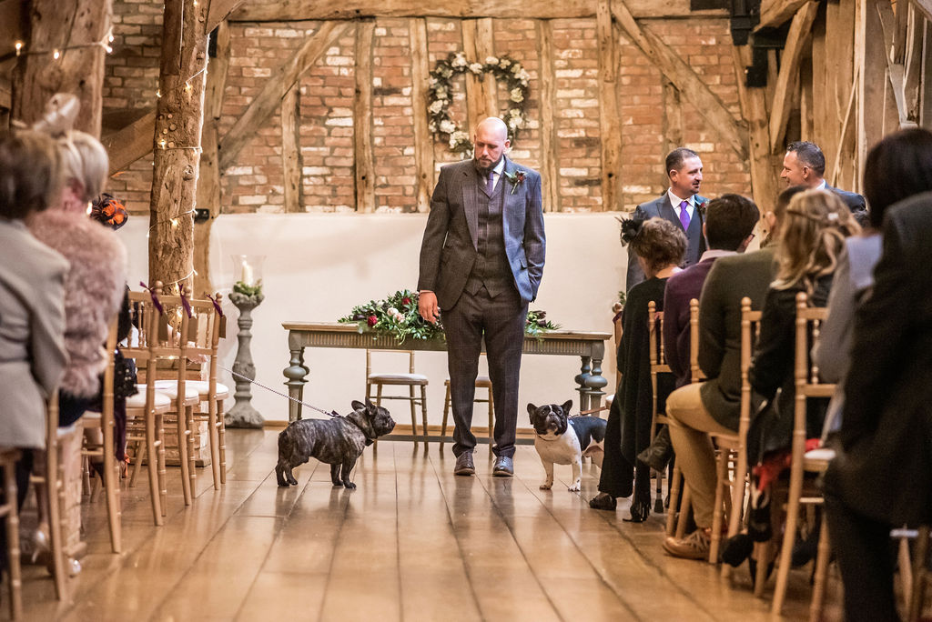 Eclectic Wedding With Gothic Cake And A French Bulldog Bridesmaid