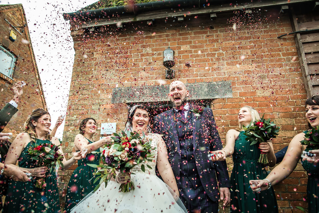 Eclectic Wedding With Gothic Cake And A French Bulldog Bridesmaid