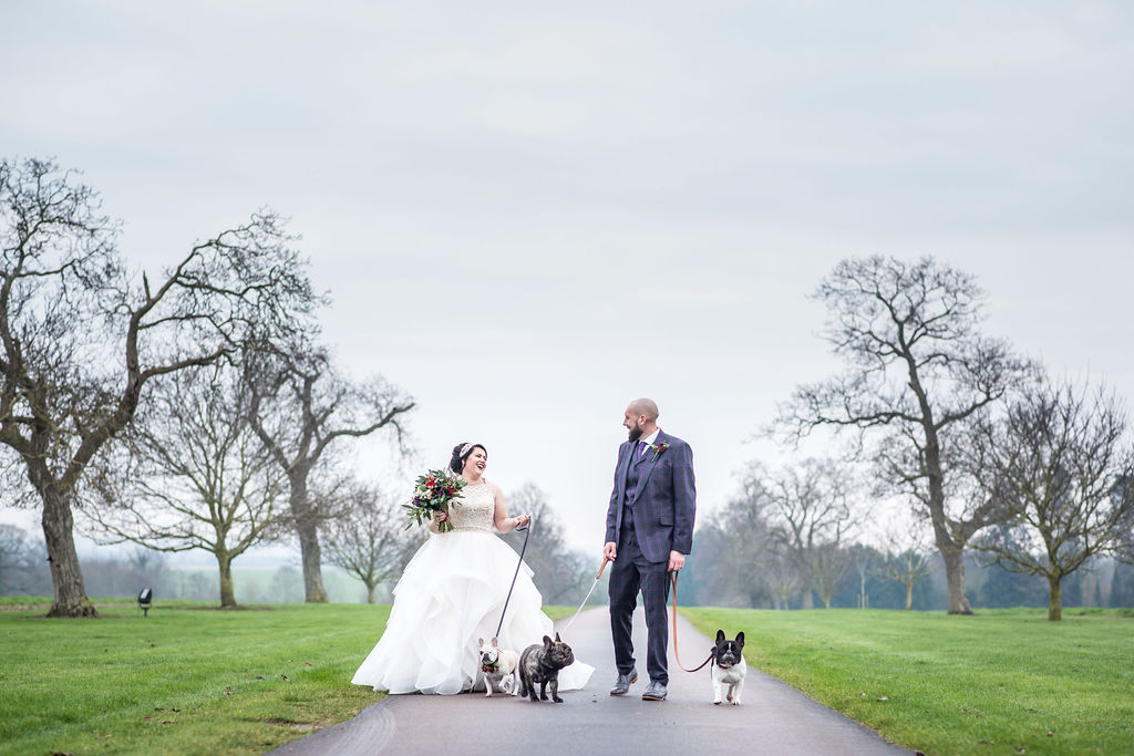 Eclectic Wedding With Gothic Cake And A French Bulldog Bridesmaid