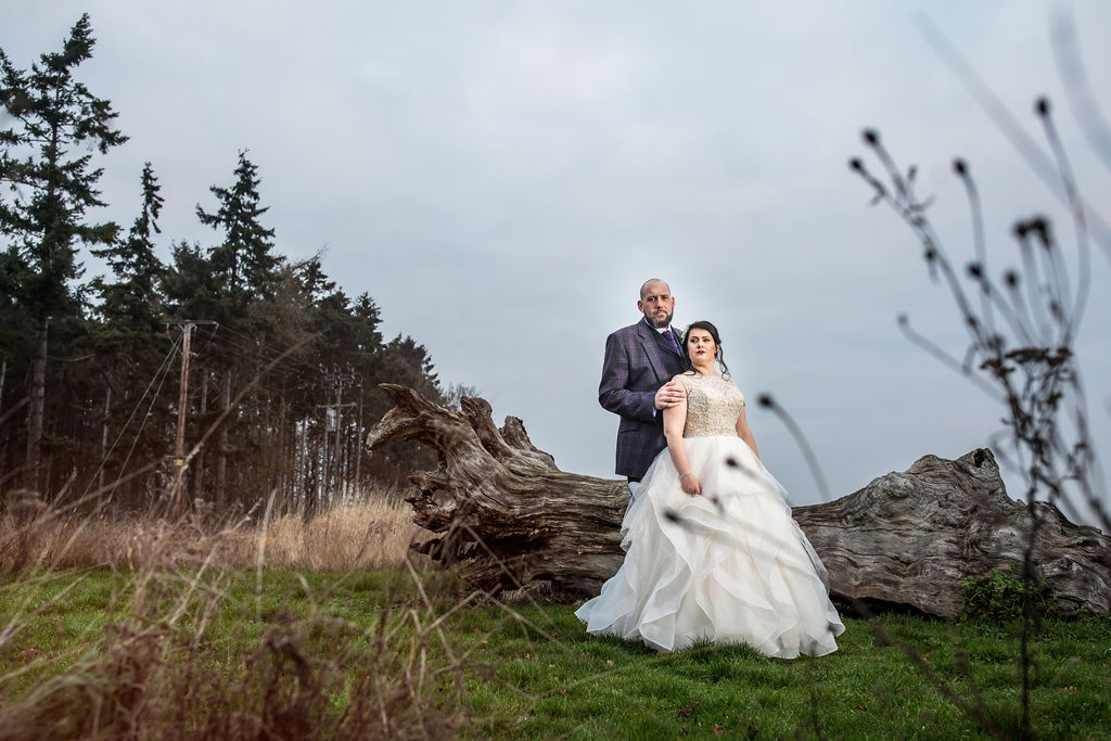 Eclectic Wedding With Gothic Cake And A French Bulldog Bridesmaid