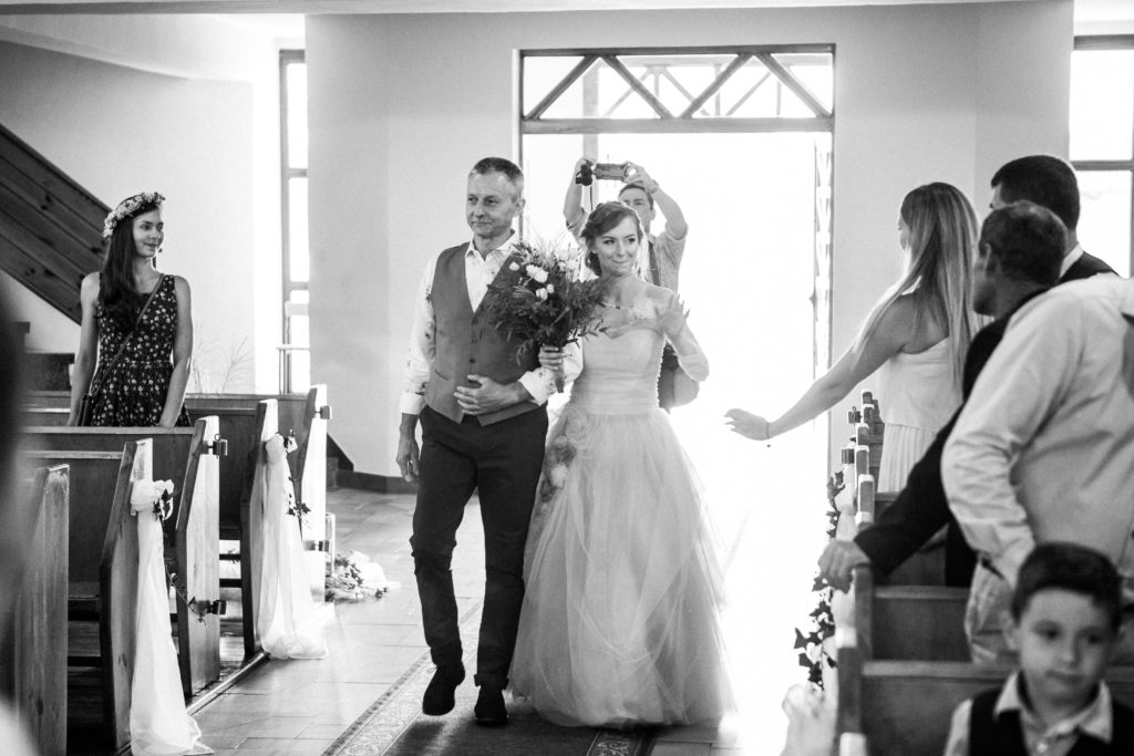 Rustic Outdoor Wedding With Blue Tulle Wedding Dress and a Labrador