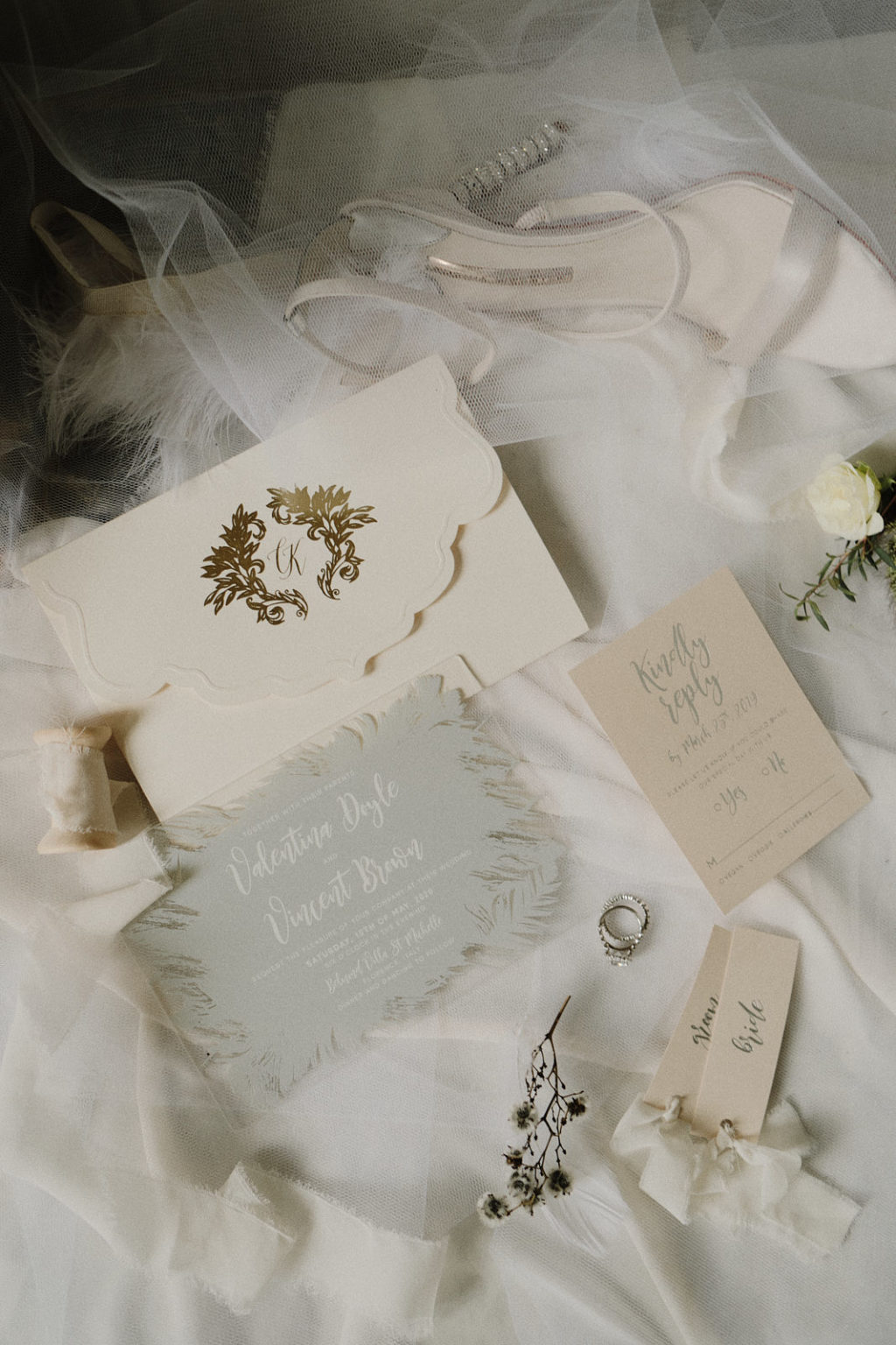 Swan Lake Wedding With Romantic Styling and Tutu and Feather Gowns 