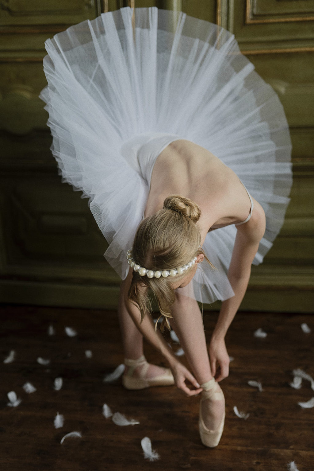 Swan Lake Wedding With Romantic Styling and Tutu and Feather Gowns 