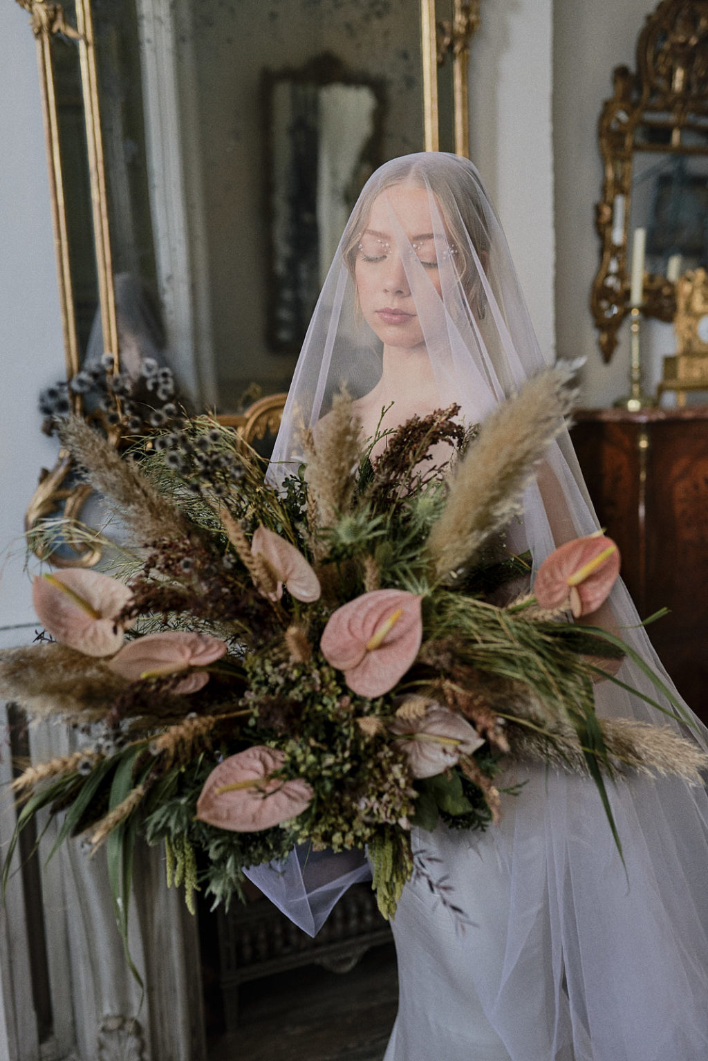 Swan Lake Wedding With Romantic Styling and Tutu and Feather Gowns 