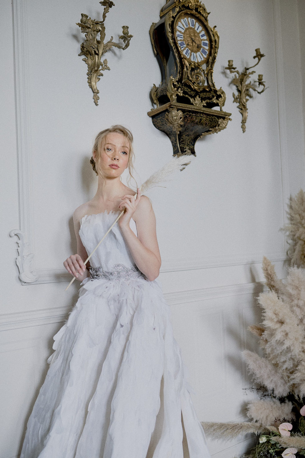 Swan Lake Wedding With Romantic Styling and Tutu and Feather Gowns 