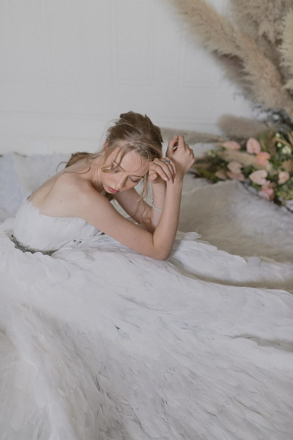Swan Lake Wedding With Romantic Styling and Tutu and Feather Gowns 