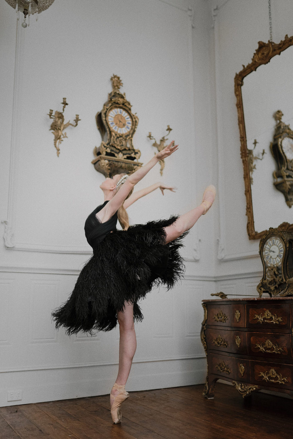 Swan Lake Wedding With Romantic Styling and Tutu and Feather Gowns 