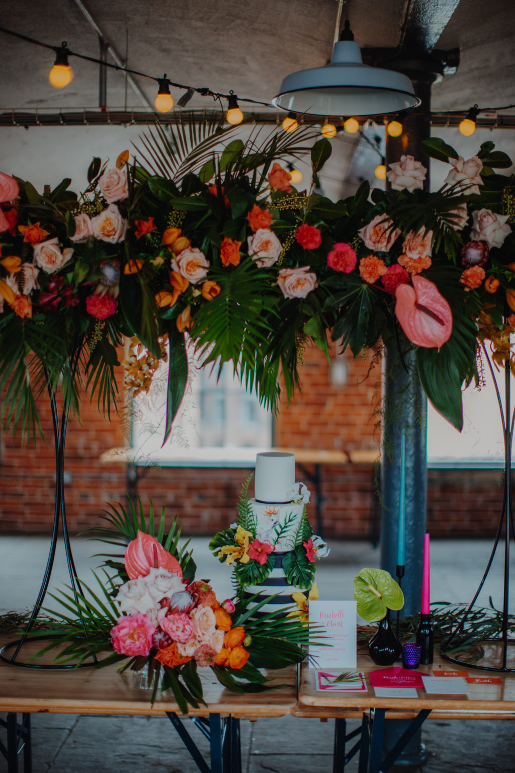 Tropical Neon Wedding Inspiration with Colourful Jungle Vibes