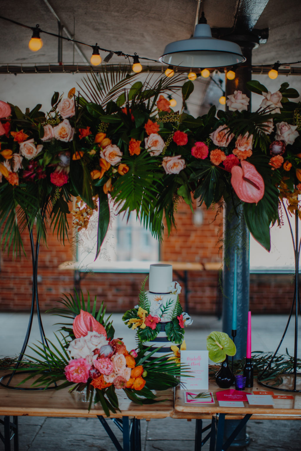 Tropical Neon Wedding Inspiration with Colourful Jungle Vibes