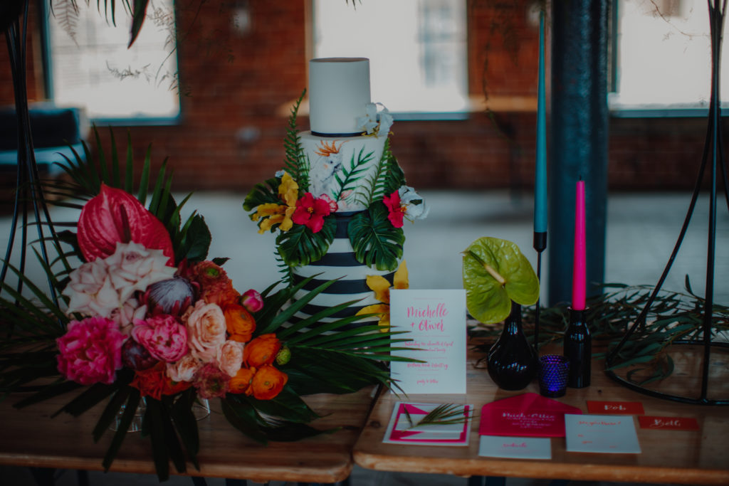 Tropical Neon Wedding Inspiration with Colourful Jungle Vibes