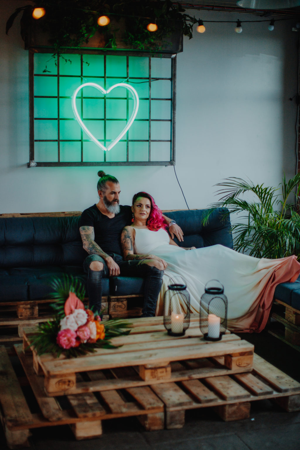 Tropical Neon Wedding Inspiration with Colourful Jungle Vibes