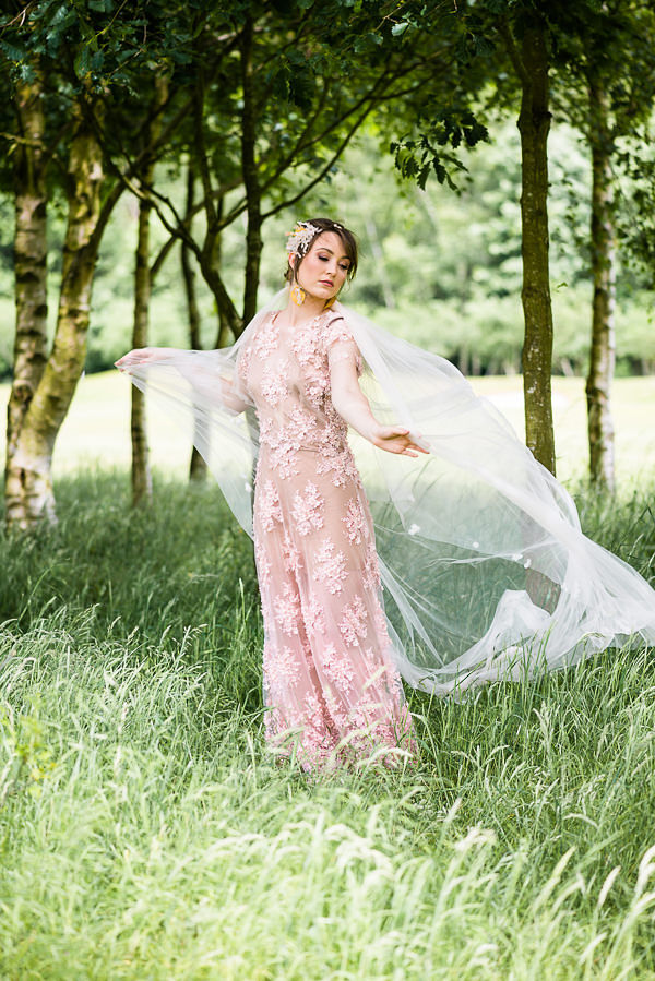 Romantic Modern Wedding With Pretty Styling and A Pink Wedding Dress