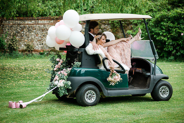 Romantic Modern Wedding With Pretty Styling and A Pink Wedding Dress