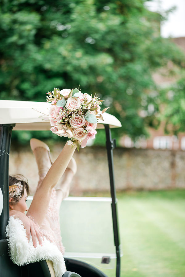 Romantic Modern Wedding With Pretty Styling and A Pink Wedding Dress