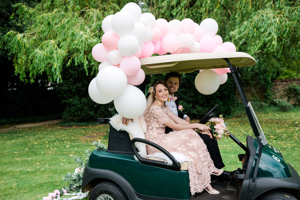 Romantic Modern Wedding With Pretty Styling and A Pink Wedding Dress