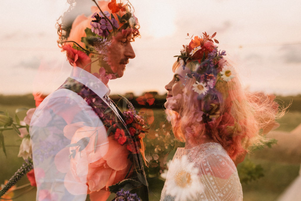 Boho Festival Wedding Inspiration With Colour Splash Rainbow Styling 