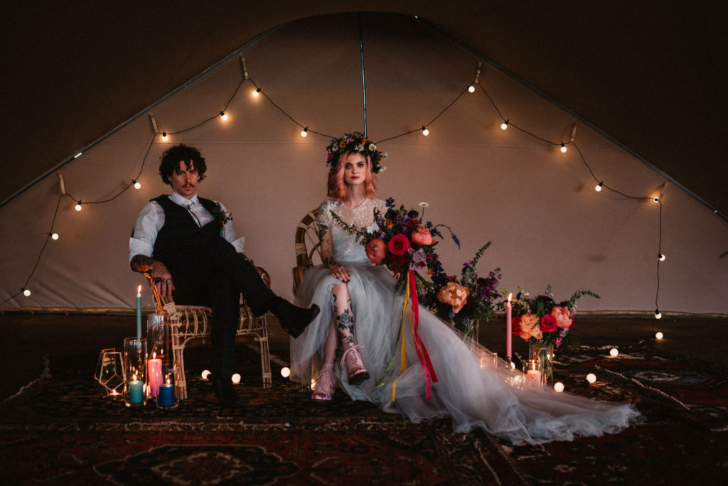 Boho Festival Wedding Inspiration With Colour Splash Rainbow Styling 