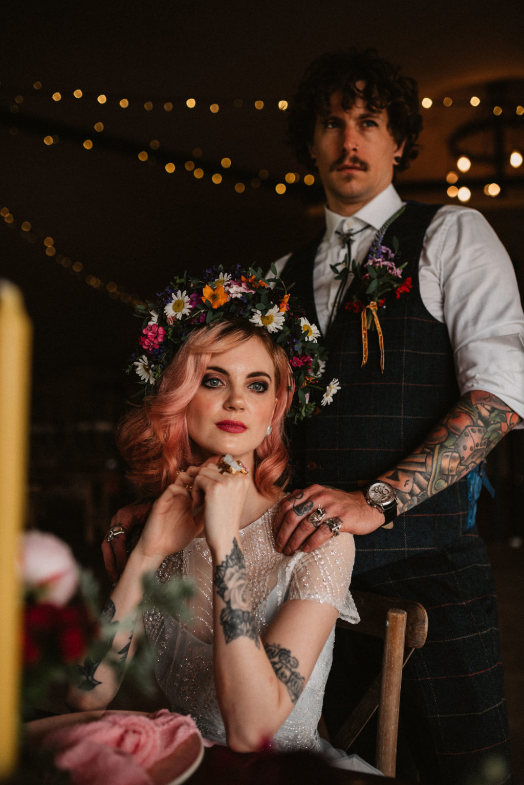 Boho Festival Wedding Inspiration With Colour Splash Rainbow Styling 