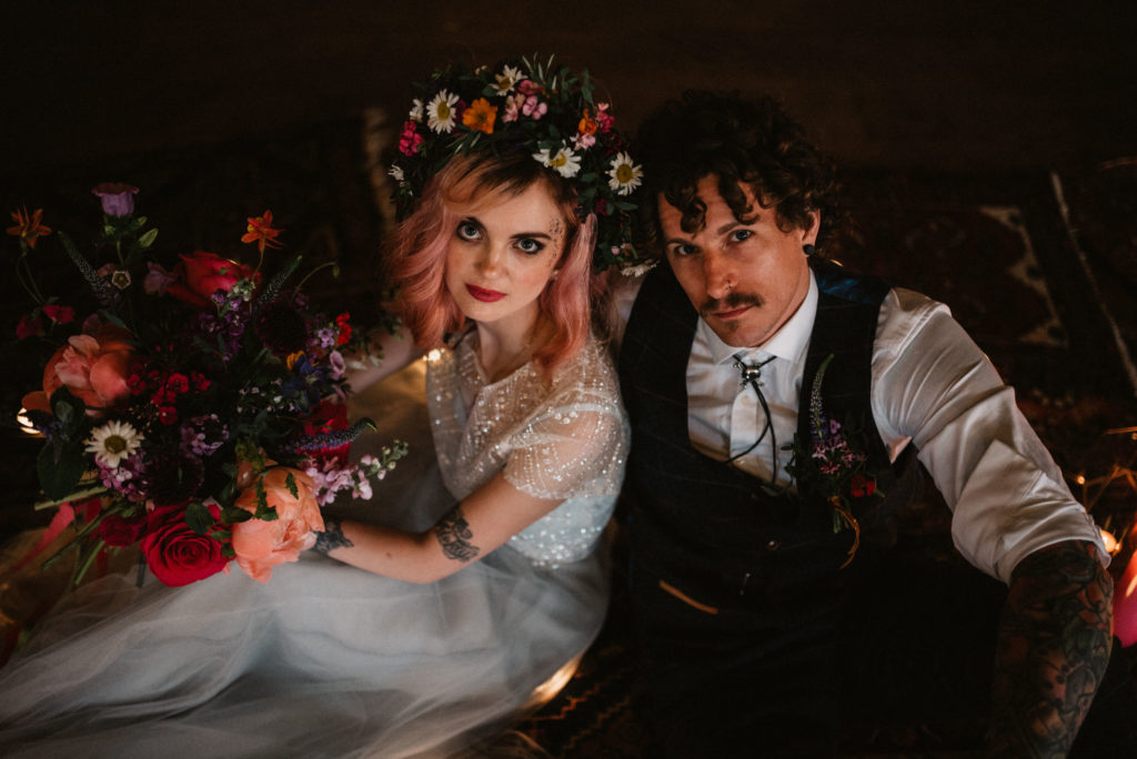 Boho Festival Wedding Inspiration With Colour Splash Rainbow Styling 