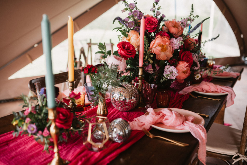 Boho Festival Wedding Inspiration With Colour Splash Rainbow Styling 