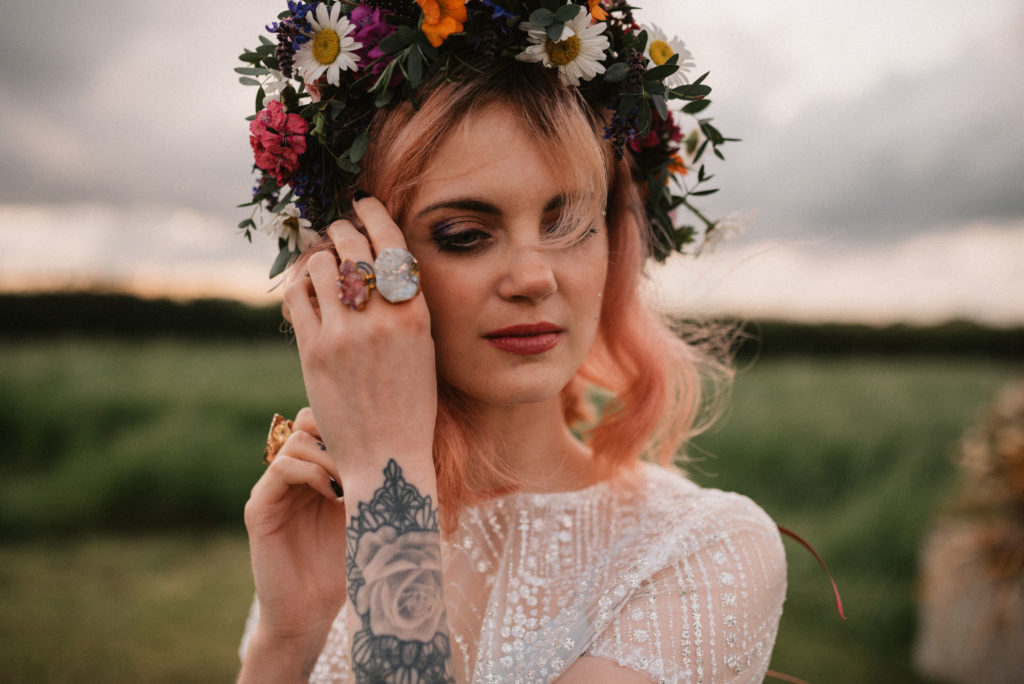 Boho Festival Wedding Inspiration With Colour Splash Rainbow Styling 