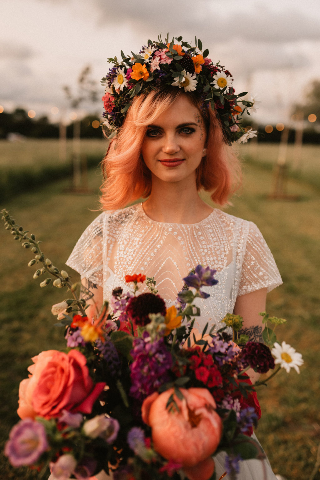 Boho Festival Wedding Inspiration With Colour Splash Rainbow Styling 