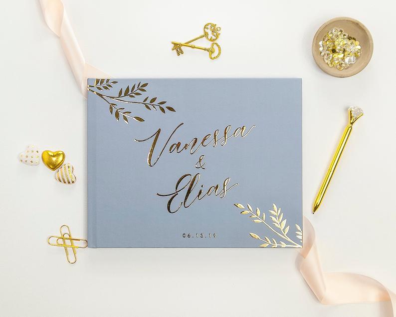 Blue Wedding Guest Book