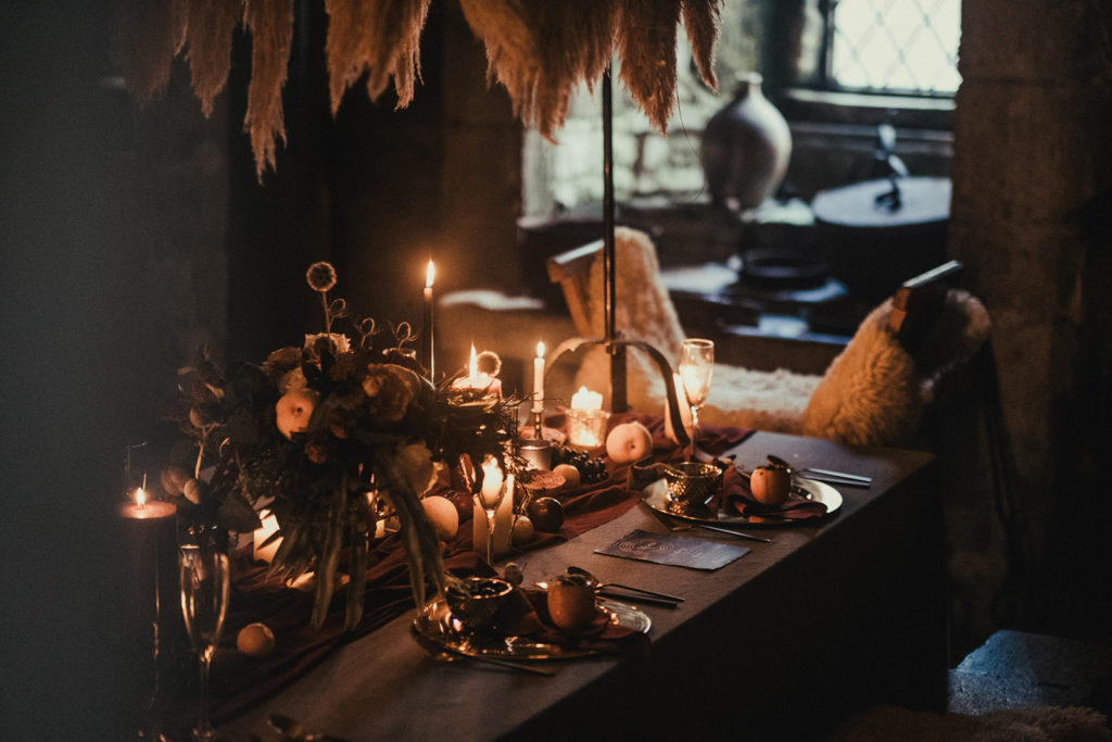 Luxury Labyrinth Halloween Wedding at Bolton Castle