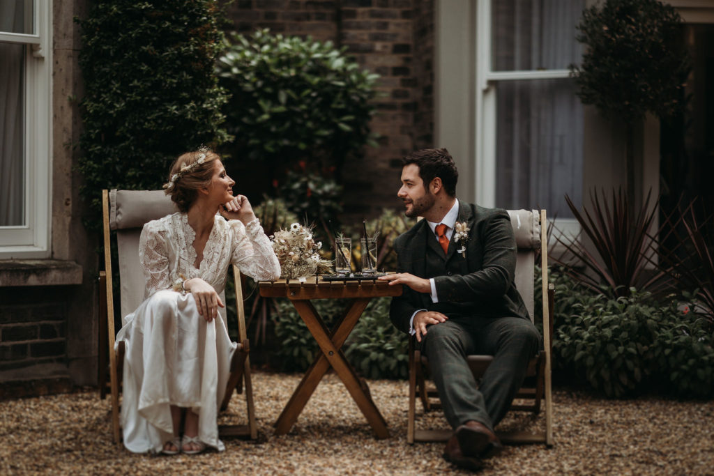 Ethical Vintage Elopement in Cambridge With 1940's Dress and Styling