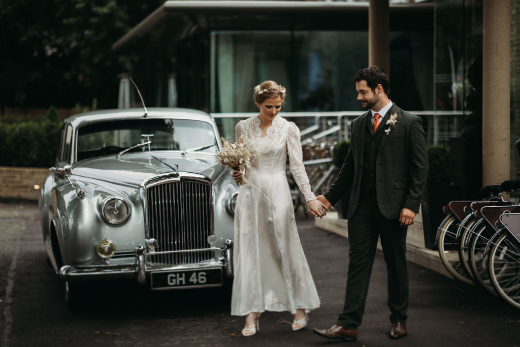 Ethical Vintage Elopement in Cambridge With 1940's Dress and Styling