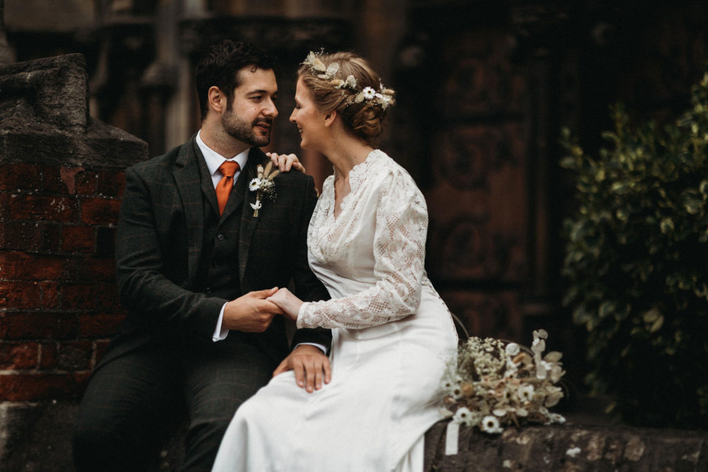 Ethical Vintage Elopement in Cambridge With 1940's Dress and Styling