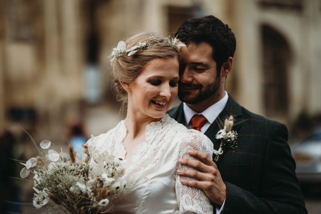 Ethical Vintage Elopement in Cambridge With 1940's Dress and Styling