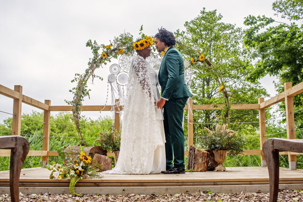 Not Just a White Wedding; Eco-Friendly Wedding With Bright Wild Florals