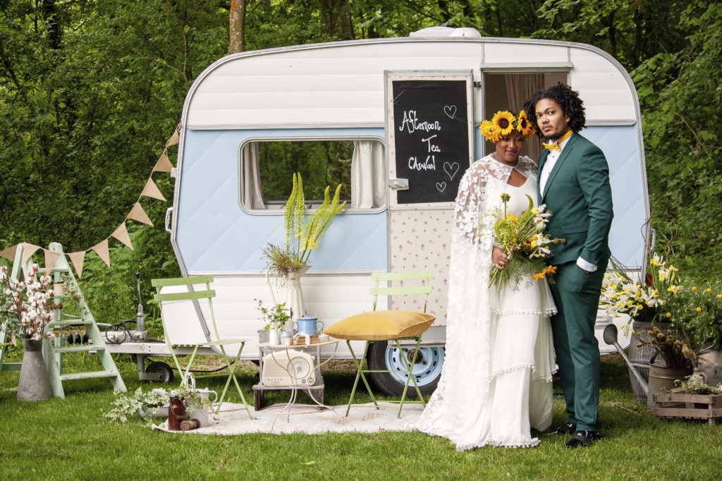 Not Just a White Wedding; Eco-Friendly Wedding With Bright Wild Florals