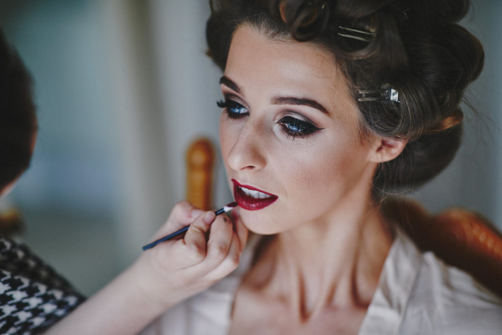 Traditional Irish Wedding with Black Tie Suits and A Navy and Gold Cake