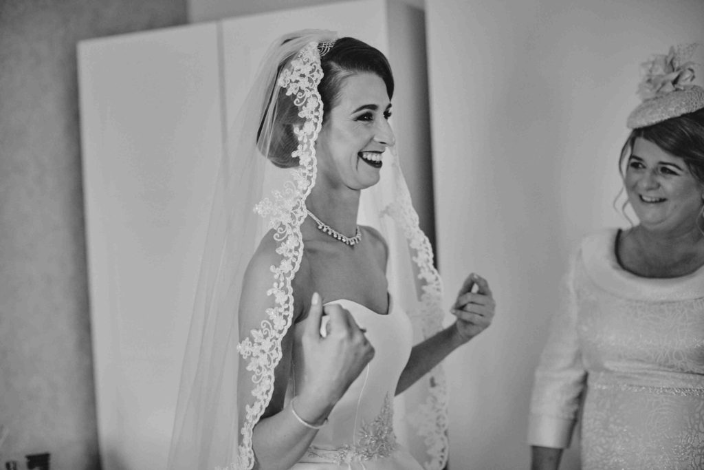 Traditional Irish Wedding with Black Tie Suits and A Navy and Gold Cake