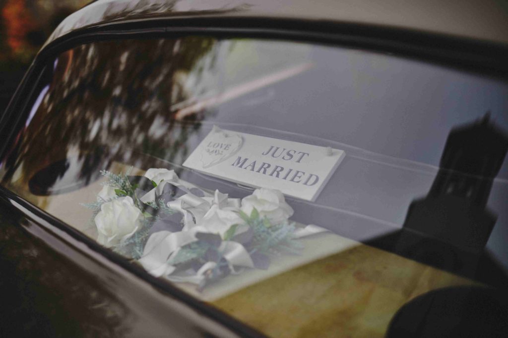 Traditional Irish Wedding with Black Tie Suits and A Navy and Gold Cake