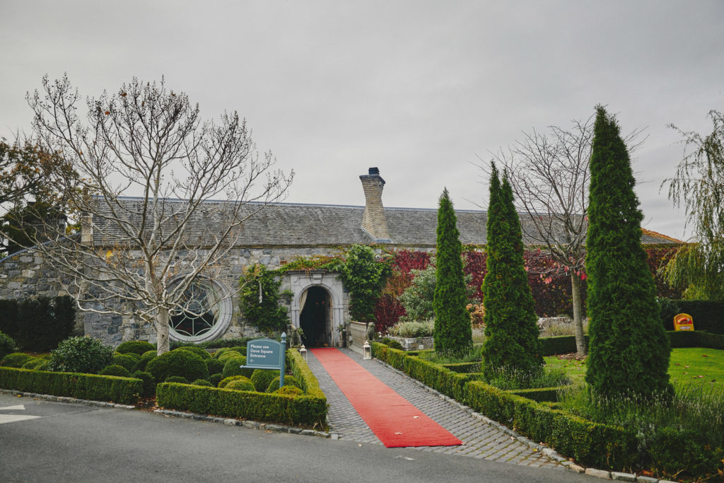 Traditional Irish Wedding with Black Tie Suits and A Navy and Gold Cake