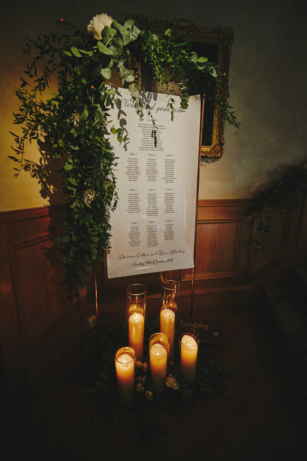 Traditional Irish Wedding with Black Tie Suits and A Navy and Gold Cake