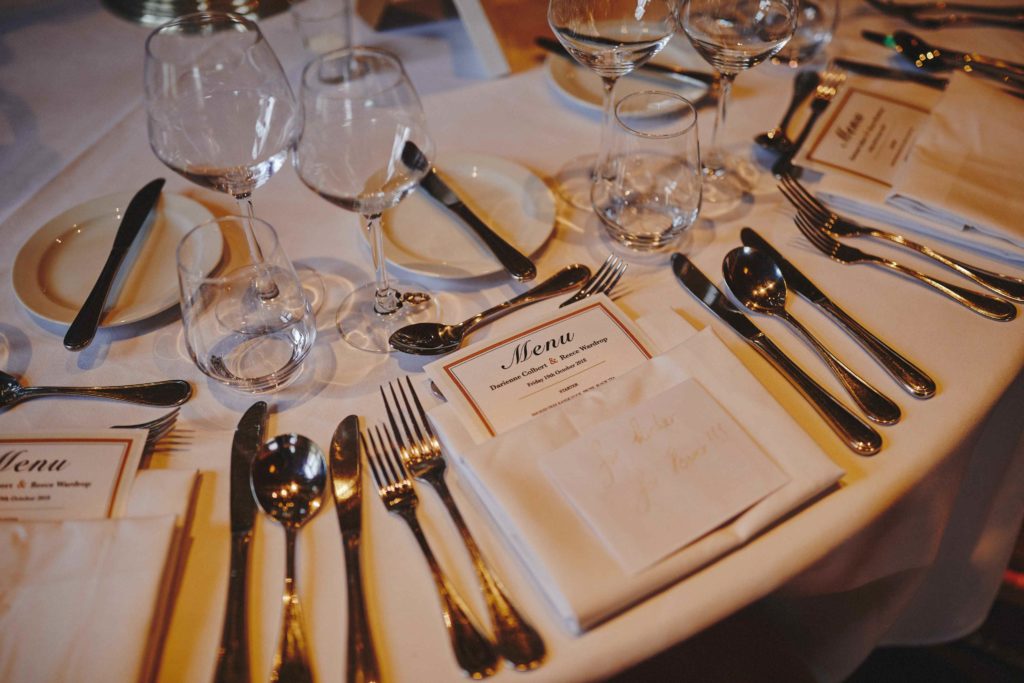 Traditional Irish Wedding with Black Tie Suits and A Navy and Gold Cake