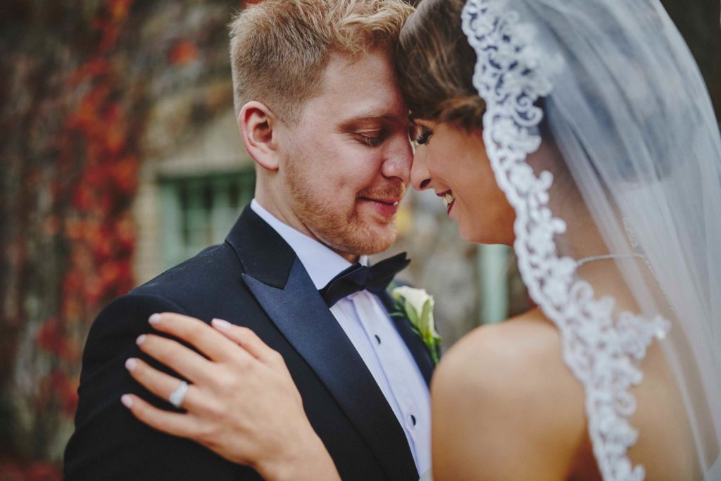 Traditional Irish Wedding with Black Tie Suits and A Navy and Gold Cake