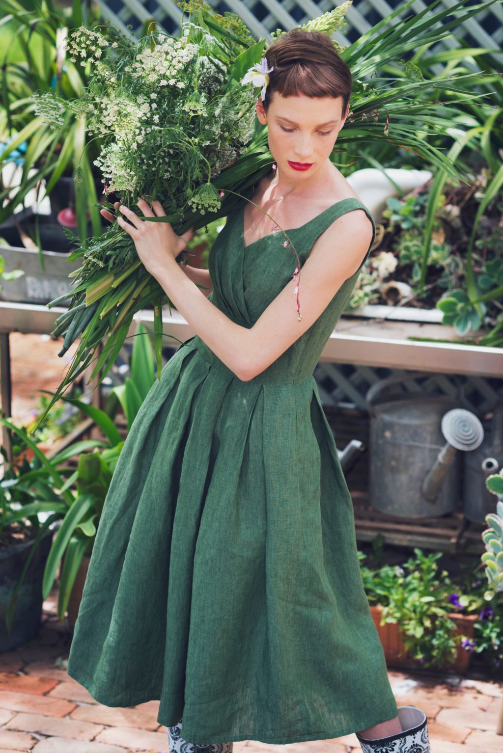 Ethical Wedding Show Manchester Green Dress