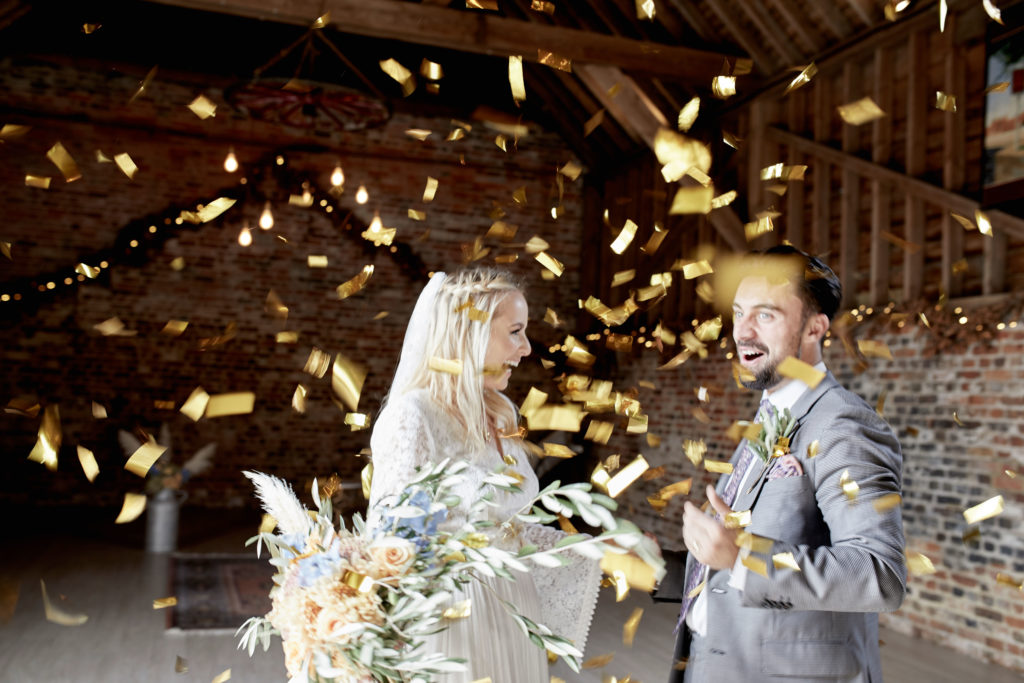 Luxe 1970's Inspired Wedding at Bysshe Court Barn Surrey