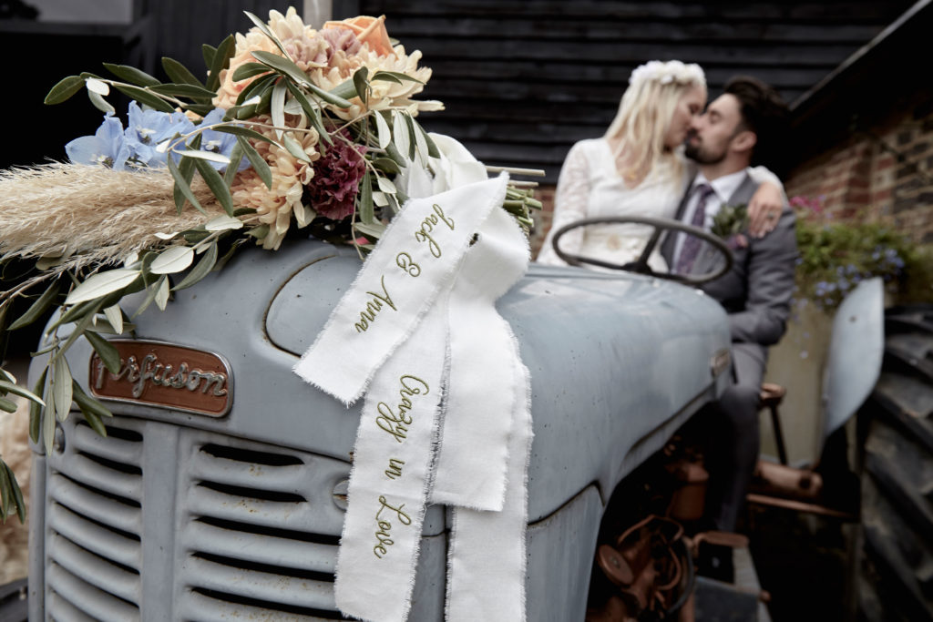 Luxe 1970's Inspired Wedding at Bysshe Court Barn Surrey