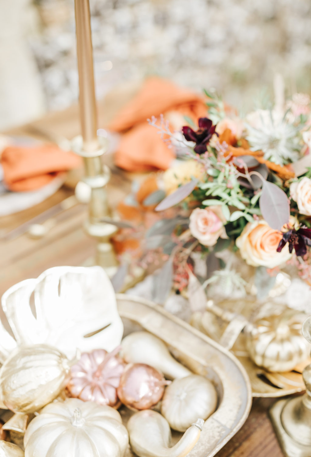 Outdoor Autumn Wedding with Luxe Styling at The Orchards at Chesfield