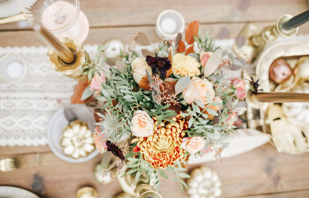 Outdoor Autumn Wedding with Luxe Styling at The Orchards at Chesfield