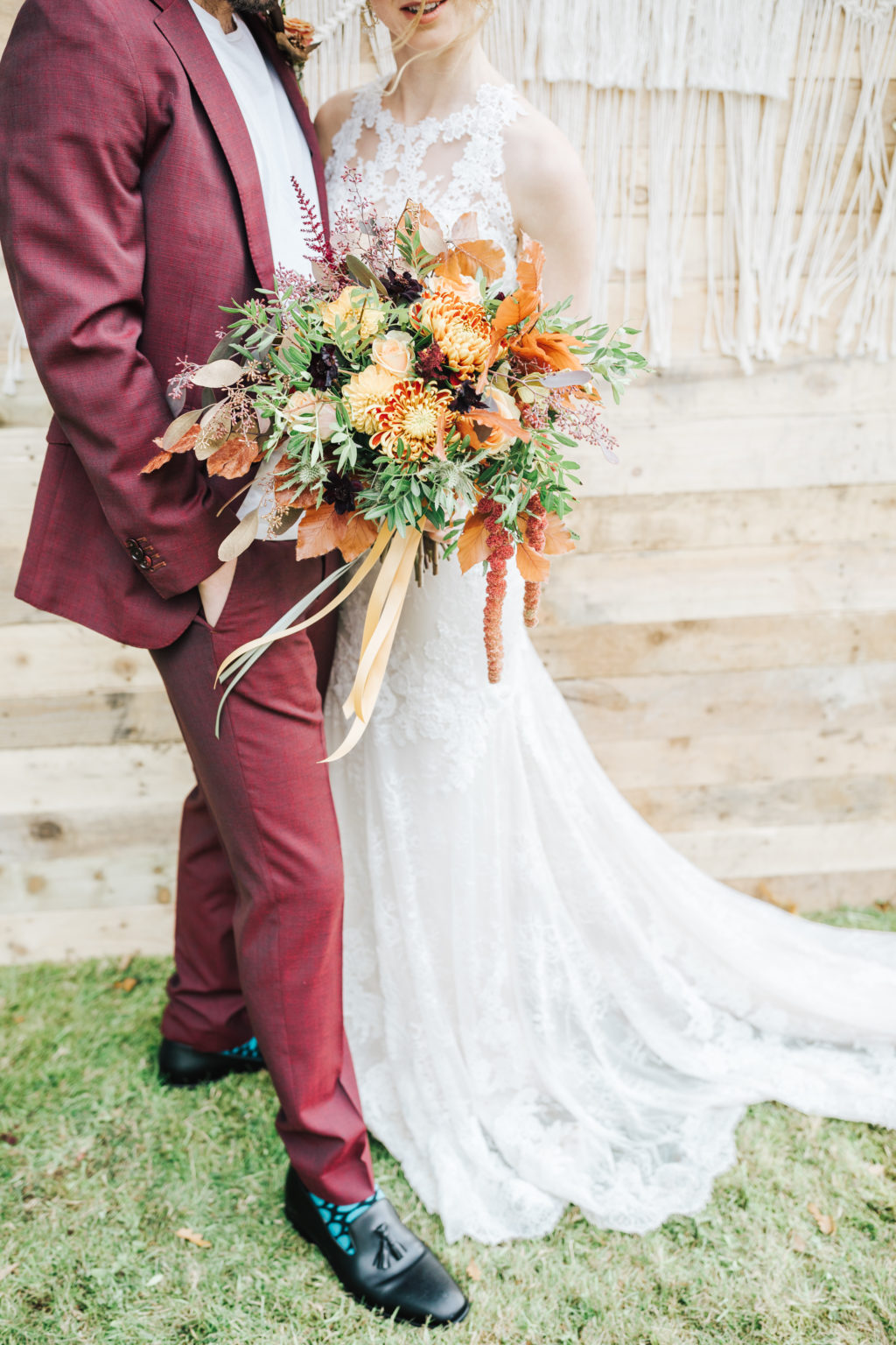 Outdoor Autumn Wedding with Luxe Styling at The Orchards at Chesfield