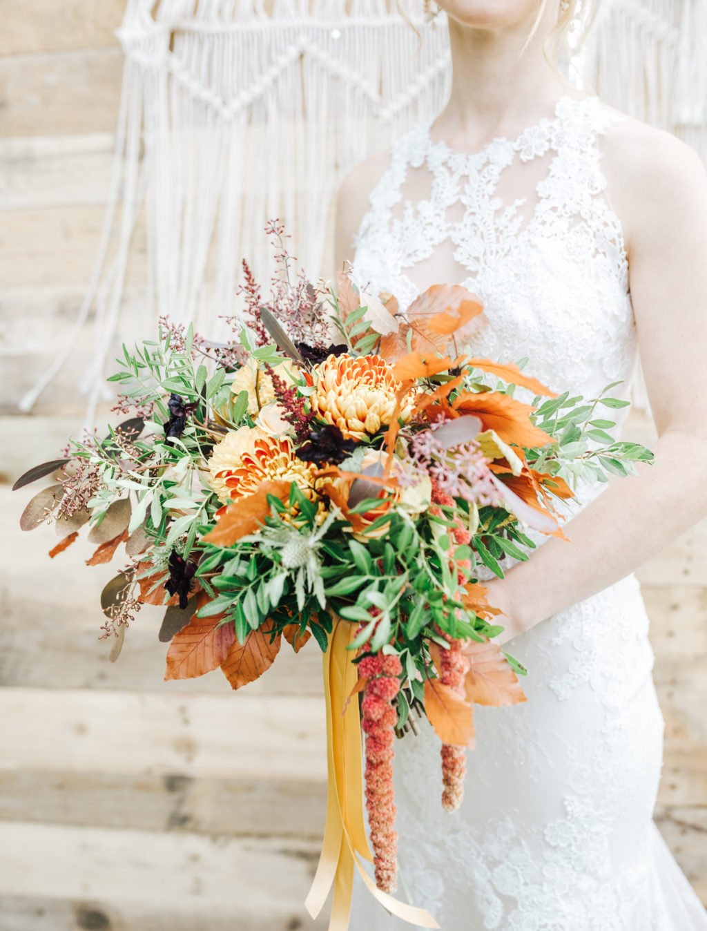 Outdoor Autumn Wedding with Luxe Styling at The Orchards at Chesfield